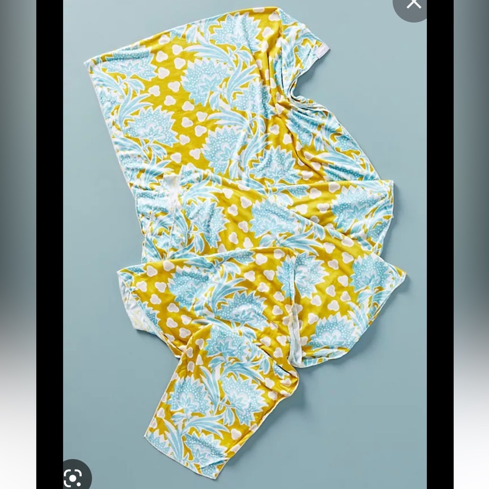 Anthropologie Solly Baby Baroque Wrap - EUC Blue, chartreuse and bits of pink.